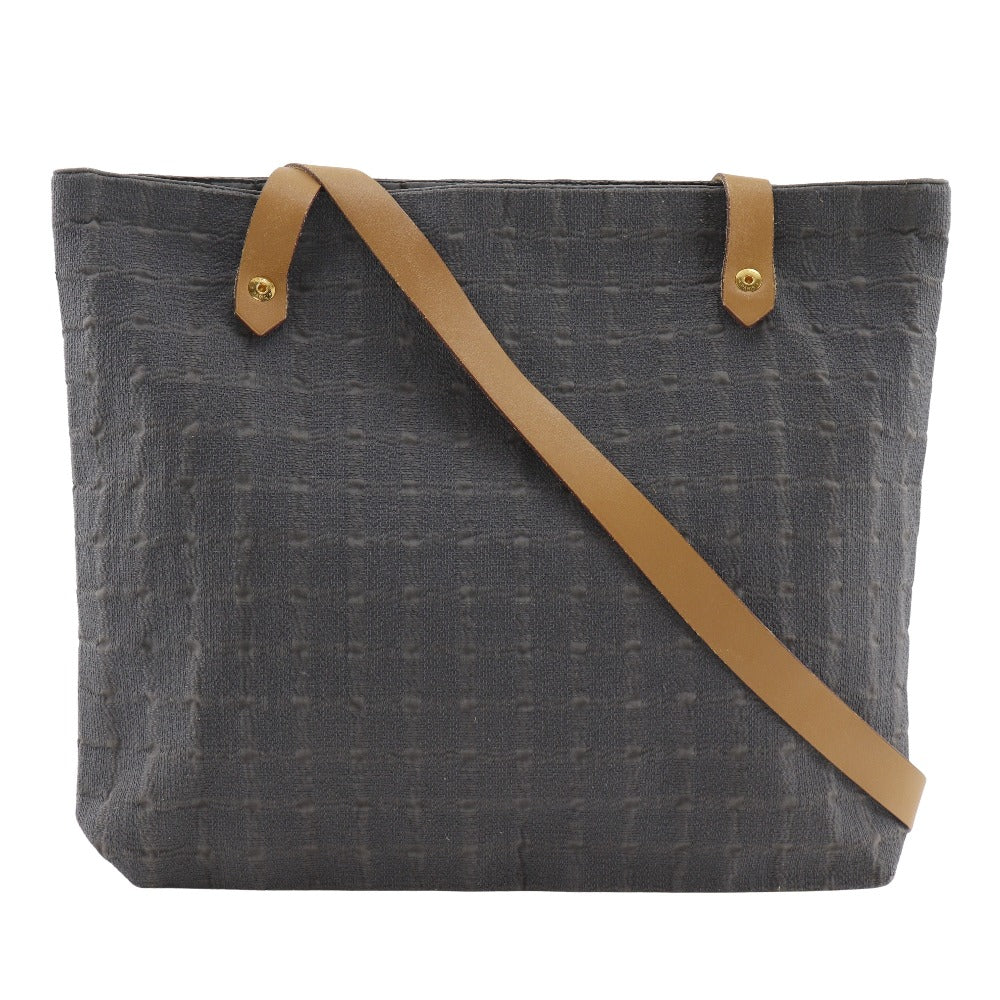 HERMES Shoulder Bag canvas gray Long shoulder Amedaba Cava de Poche