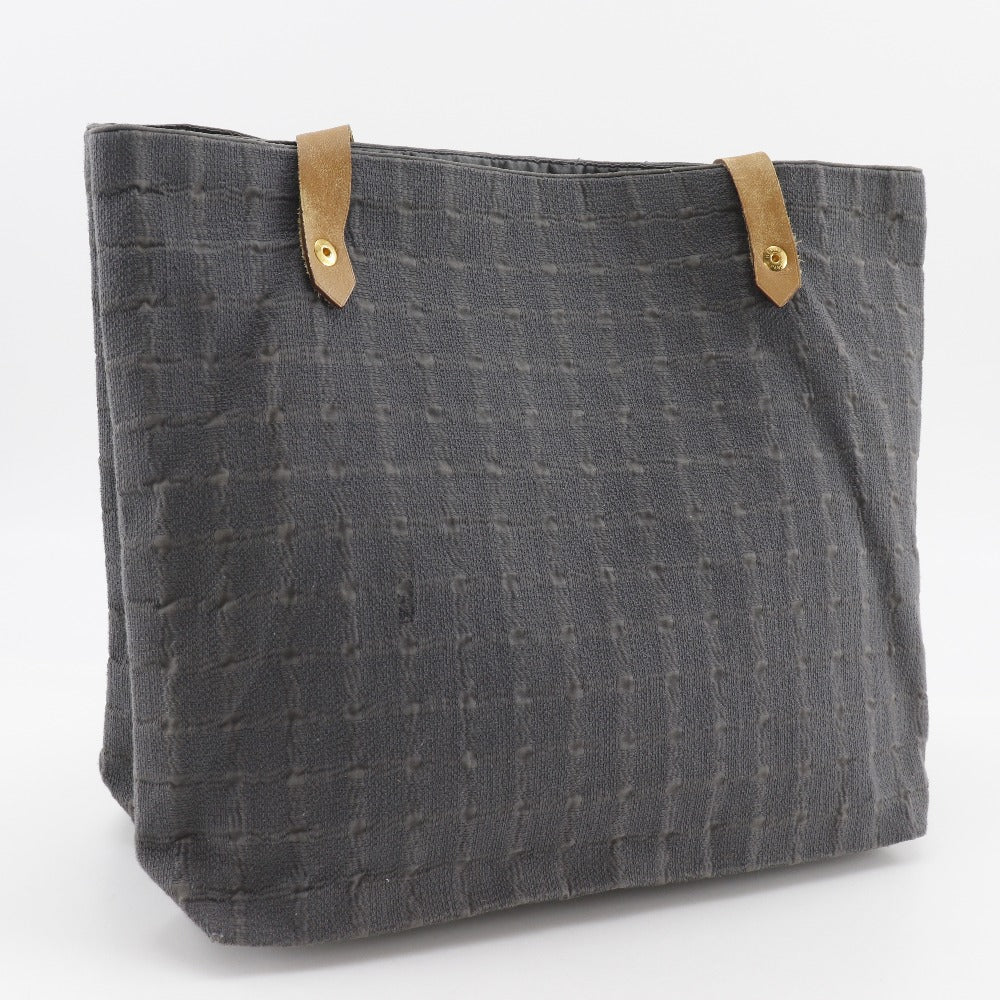 HERMES Shoulder Bag canvas gray Long shoulder Amedaba Cava de Poche