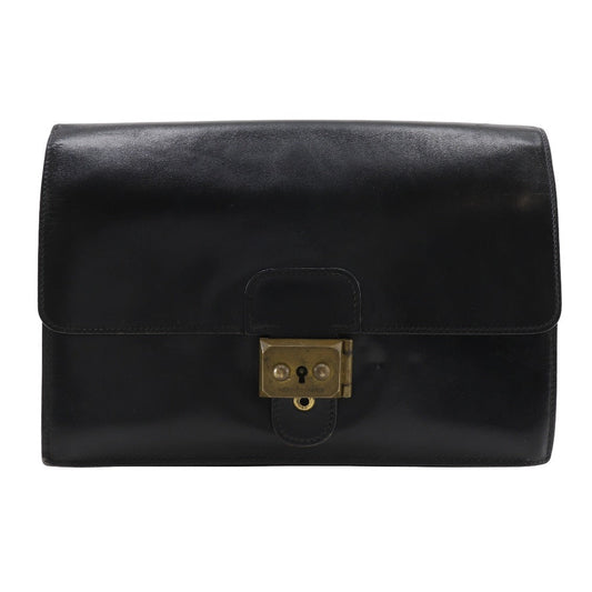 HERMES Clutch bag Box scarf black business bag Pochette jet