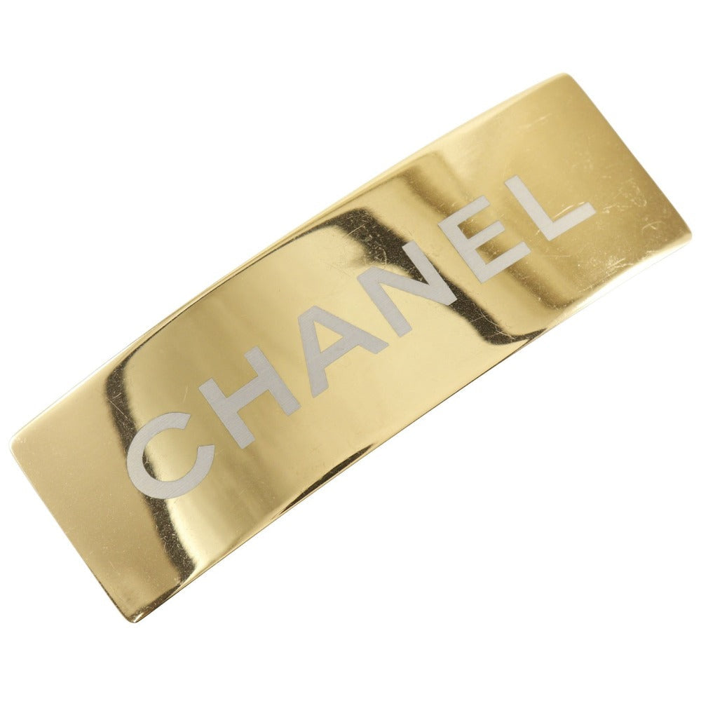 Chanel Logo Gold Plated Barrette Classic Flap Tote