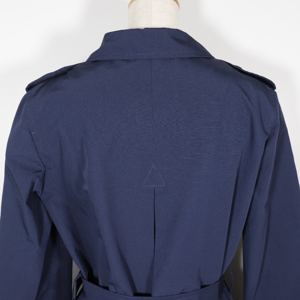 PRADA trench coat 29Y278 Cotton, Polyester Navy blue Women 38