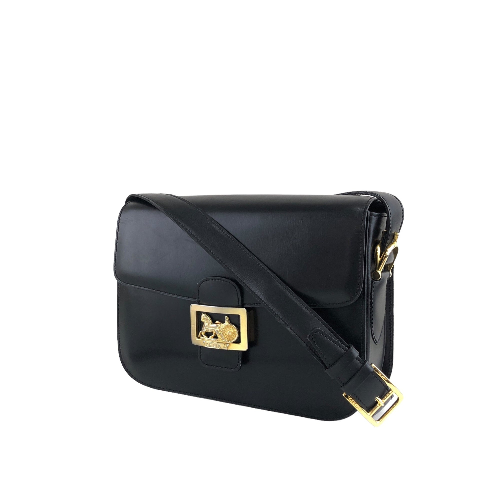 CELINE Horse Carriage Shoulder bag Black