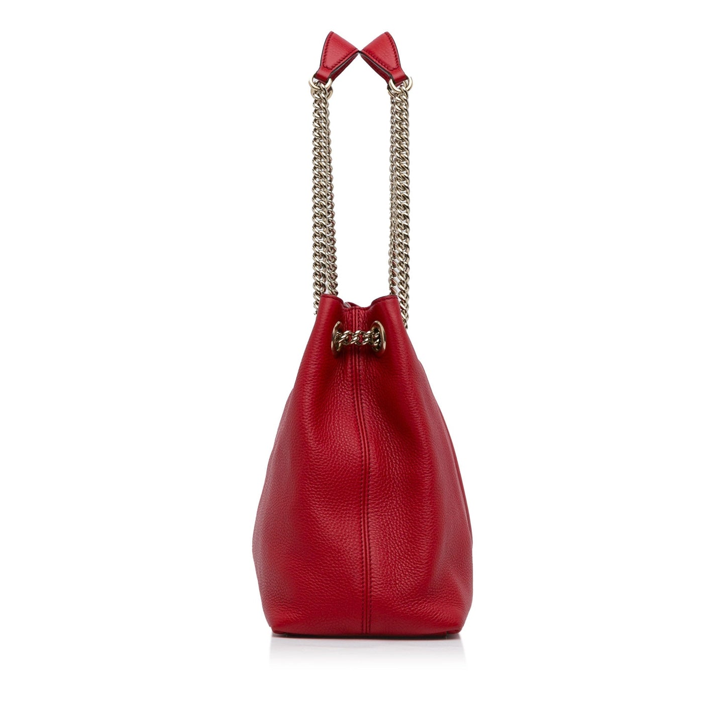 Gucci Soho Red Leather Chain Tote Style 1