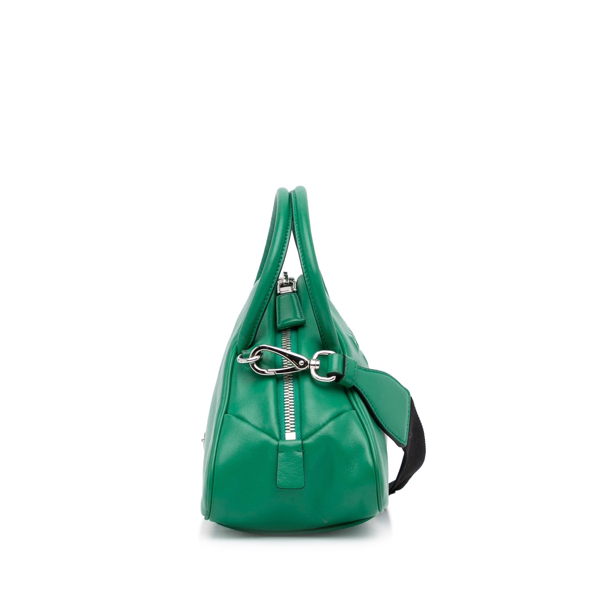Prada Triangle Green Leather Luxury Handbag