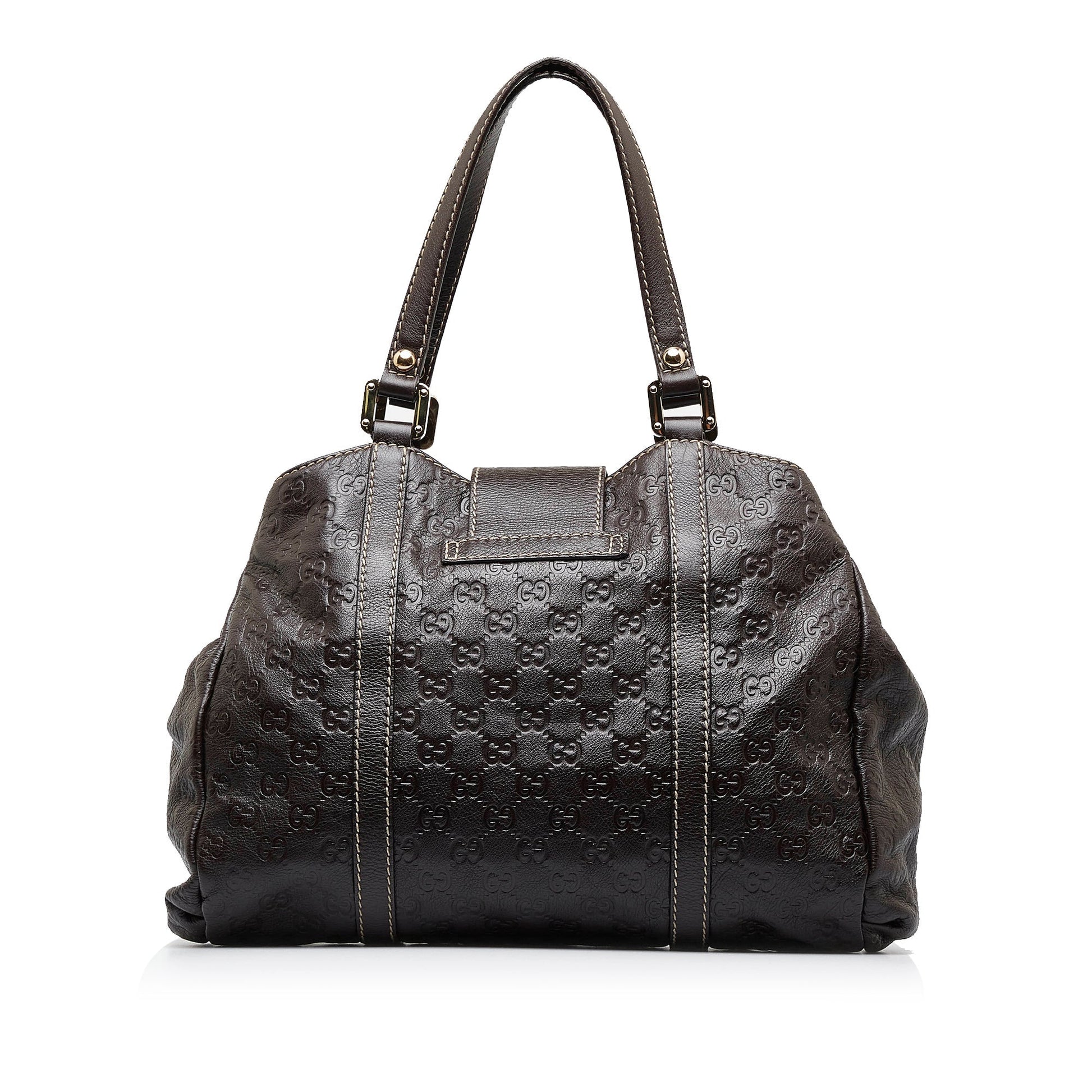 Gucci Guccissima Brown Leather Tote Style 4