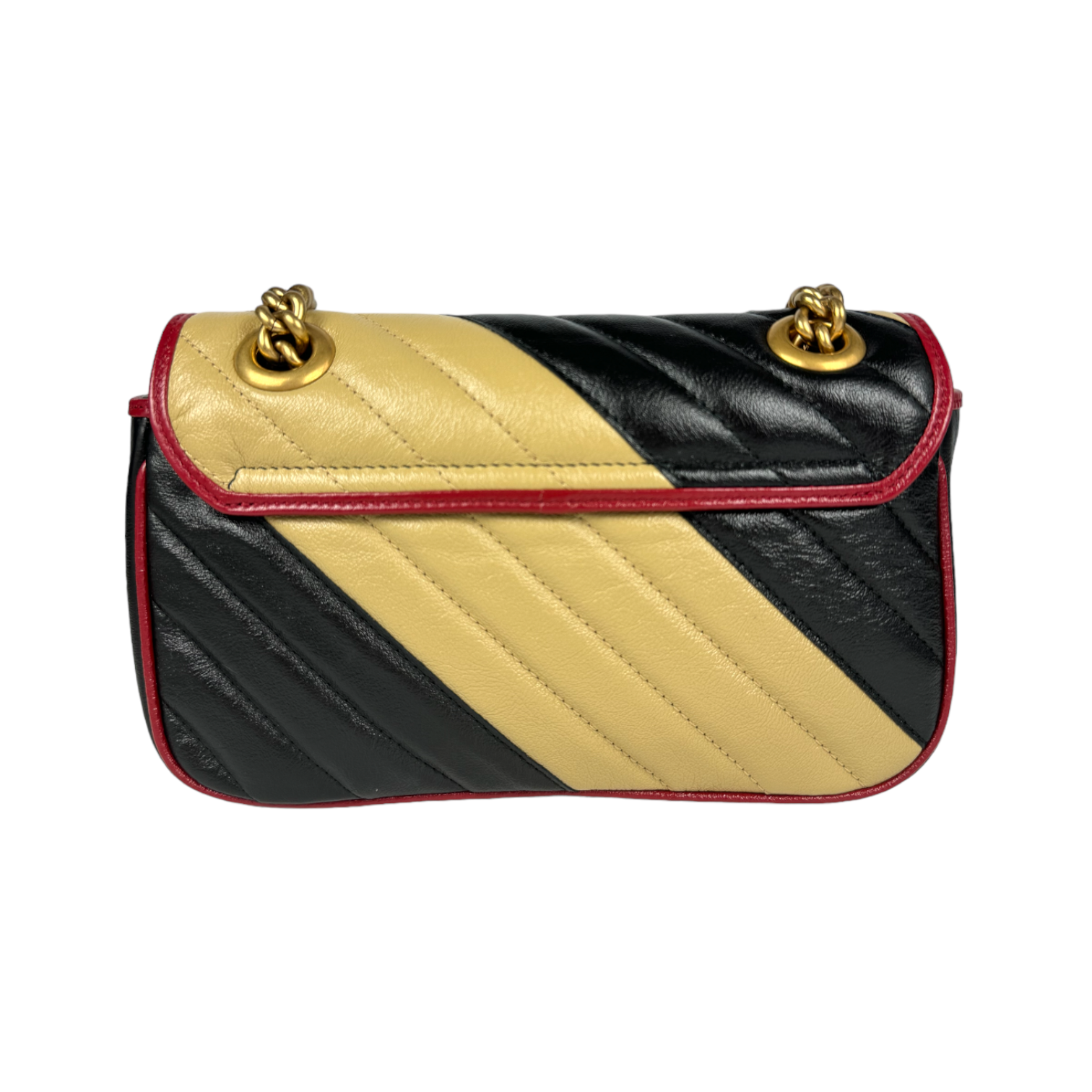 Gucci GG Marmont Black Quilted Chain Crossbody