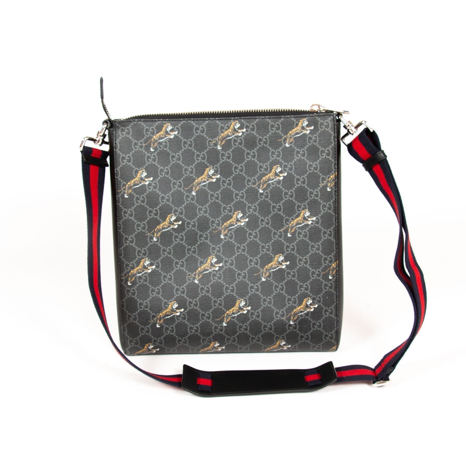 Gucci Leather Canvas Shoulder Bag Style 28