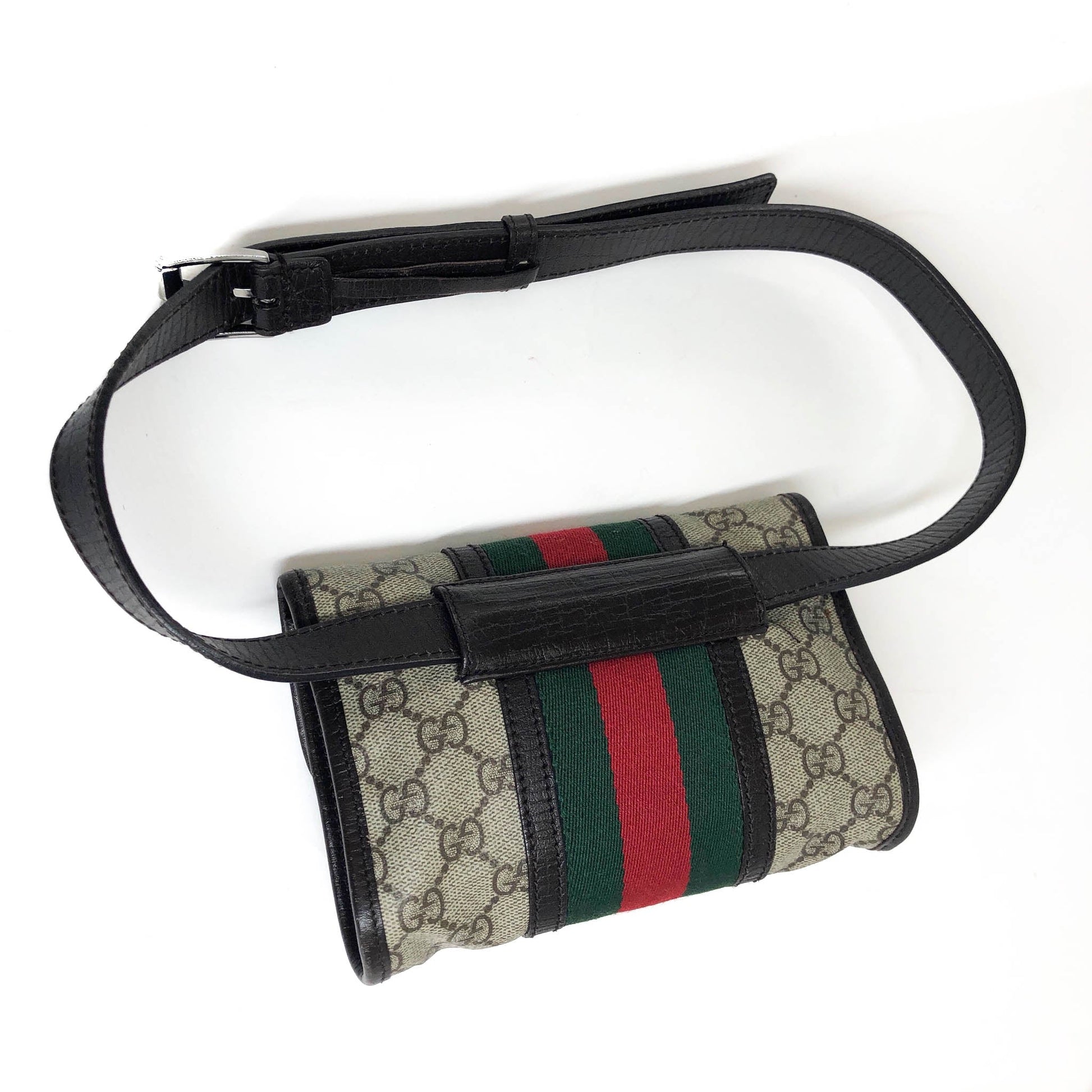 Gucci Monogram Leather Canvas Shoulder Bag