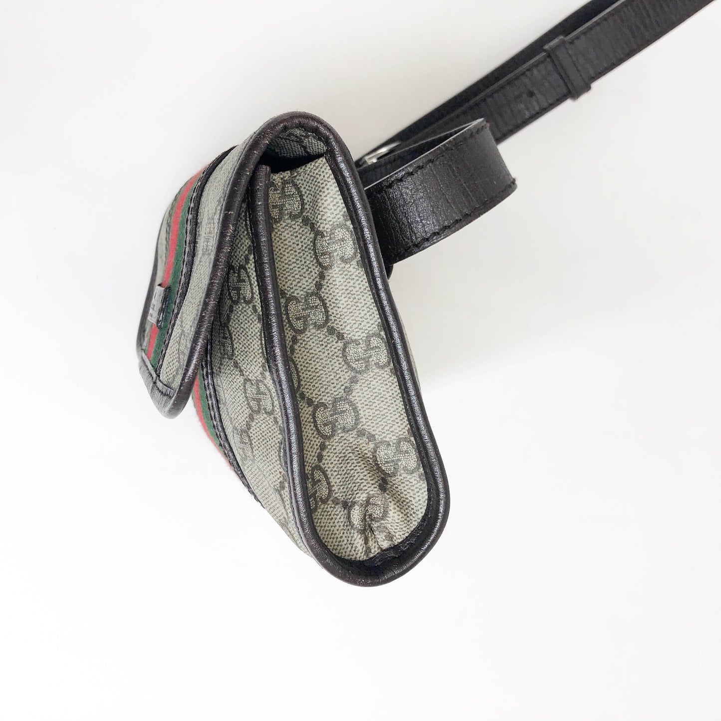 Gucci Monogram Leather Canvas Shoulder Bag