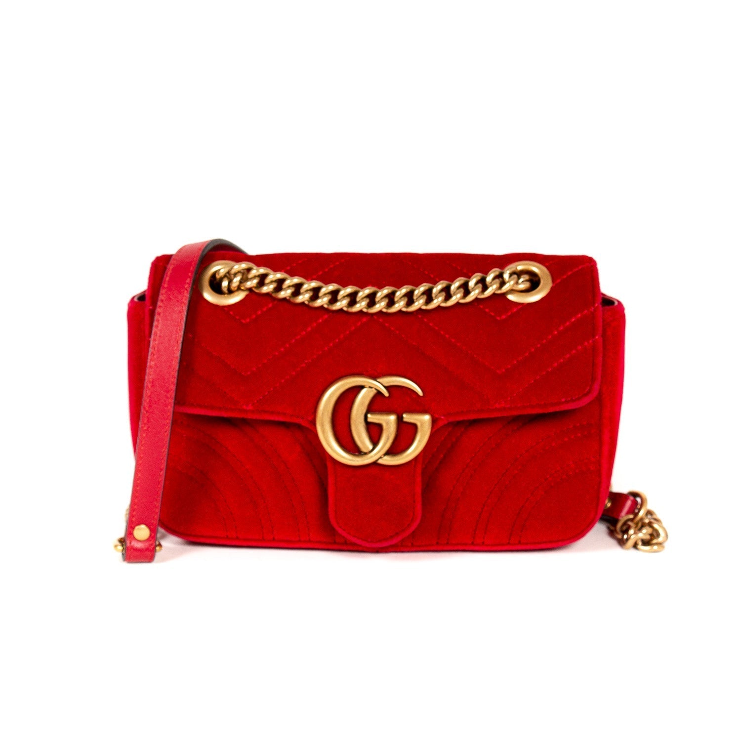 Gucci GG Marmont Leather Chain Shoulder Bag Style 16