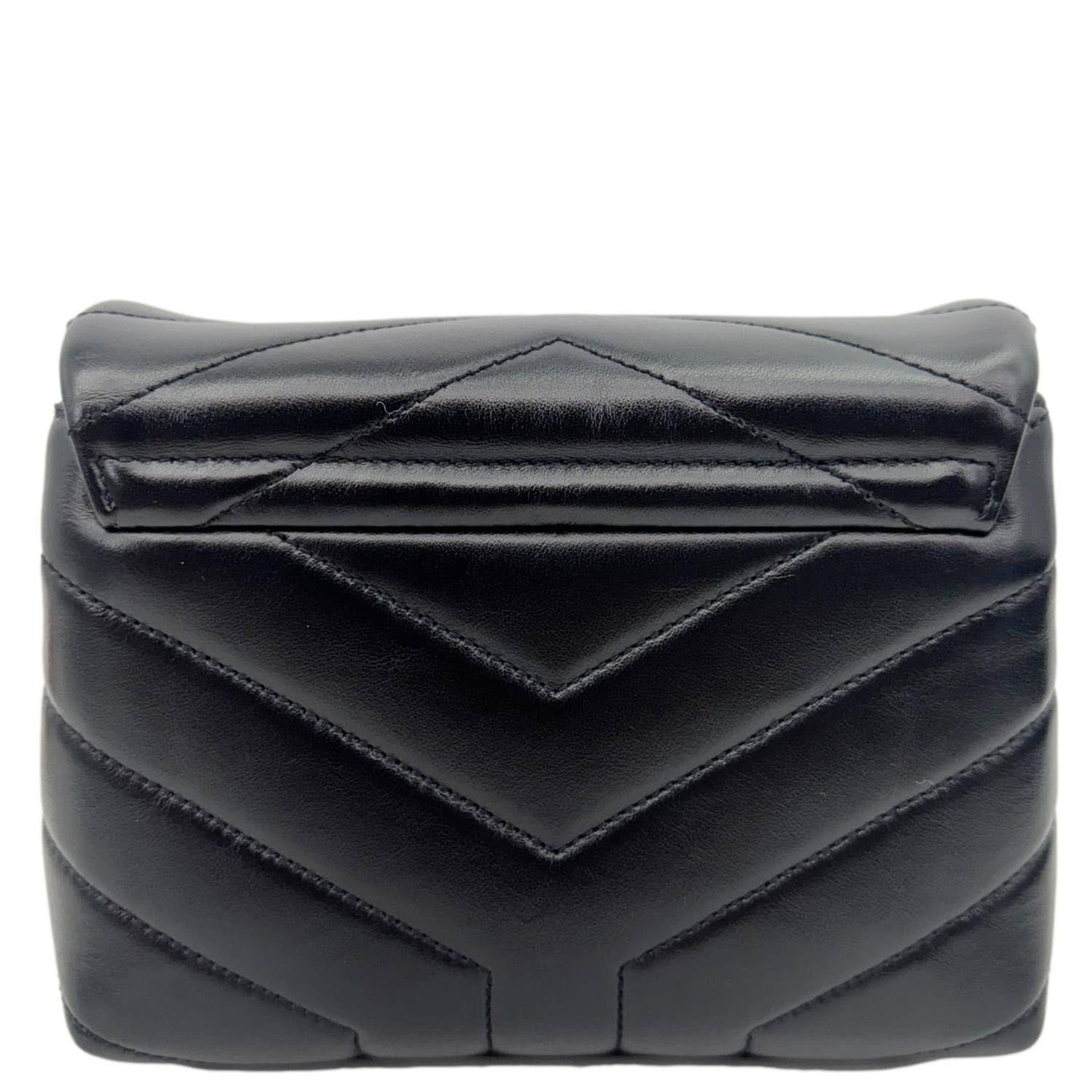 YVES SAINT LAURENT Loulou Toy Calfskin Leather Crossbody Bag Black