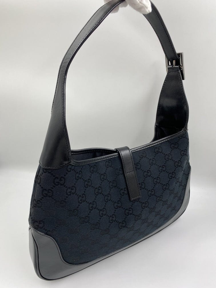 Gucci Jackie Leather Canvas Shoulder Bag Style 12