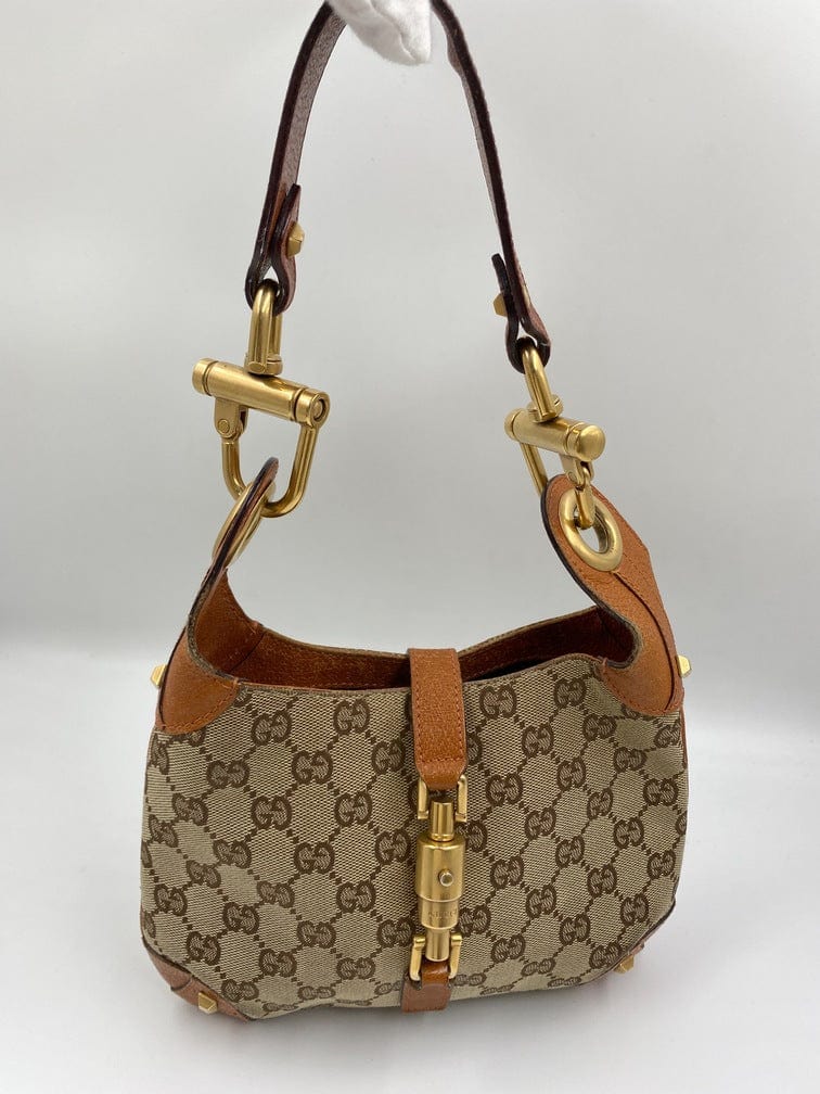 Gucci Leather Canvas Shoulder Bag