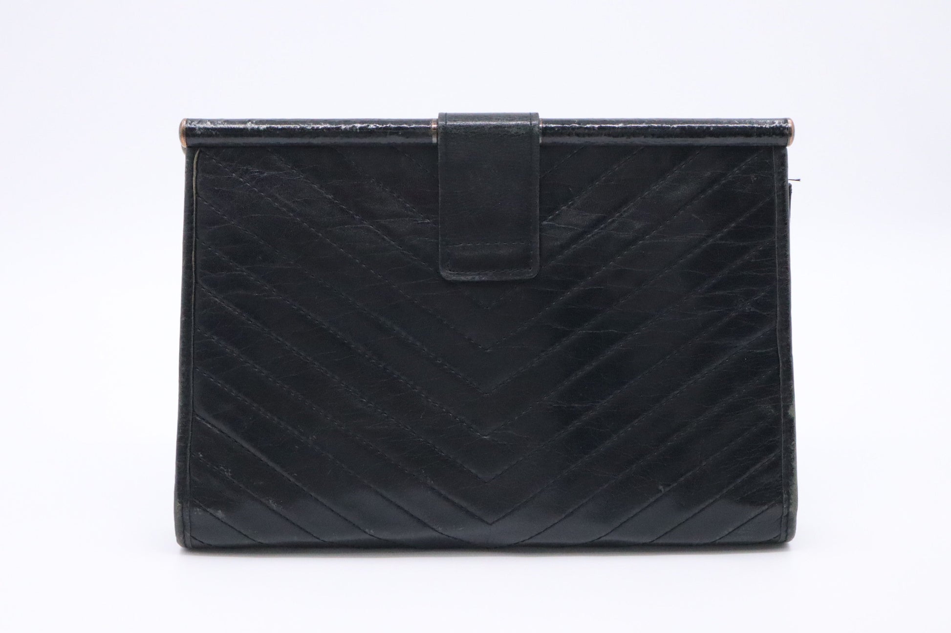 YSL Saint Laurent Clutch in Black Leather
