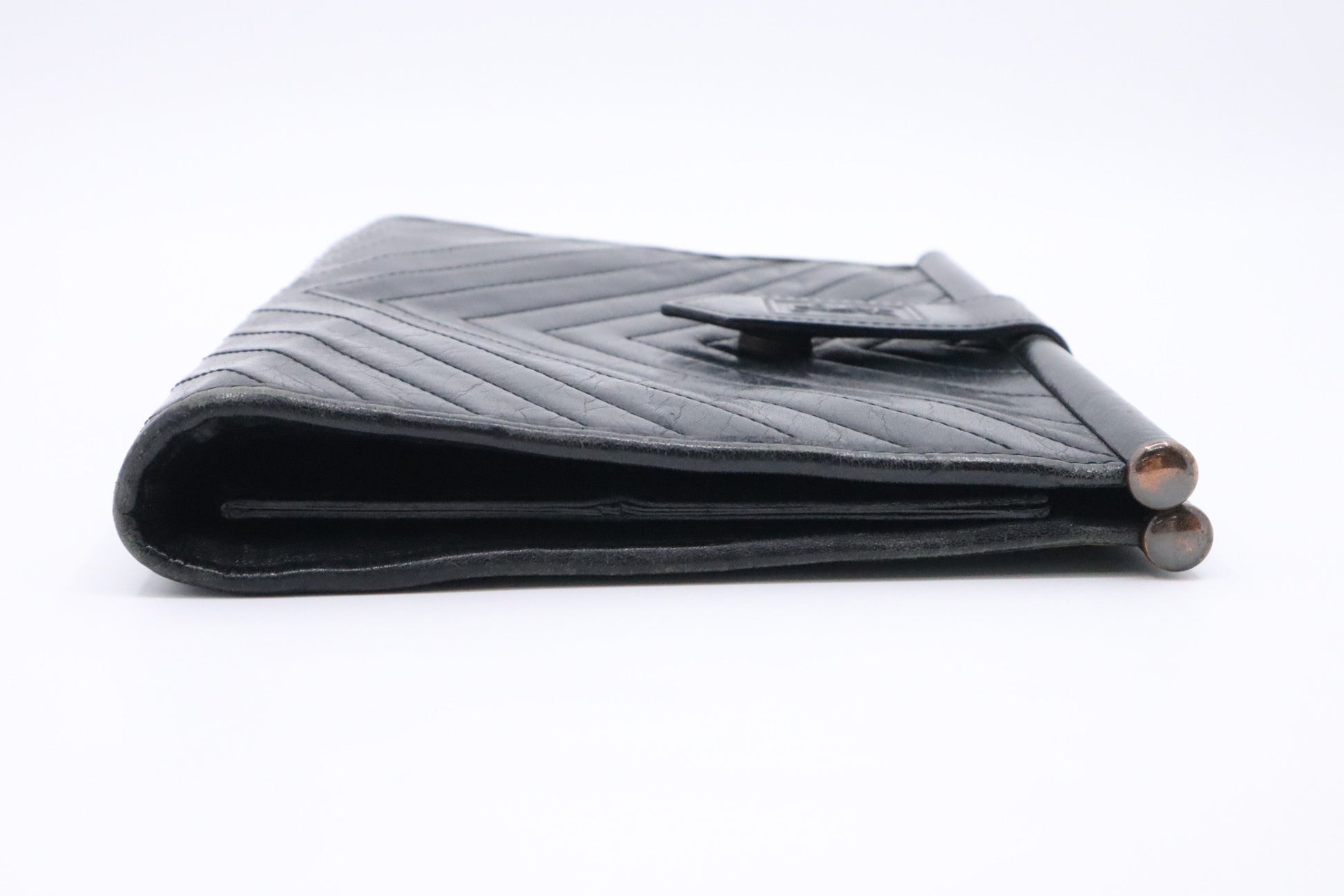 YSL Saint Laurent Clutch in Black Leather