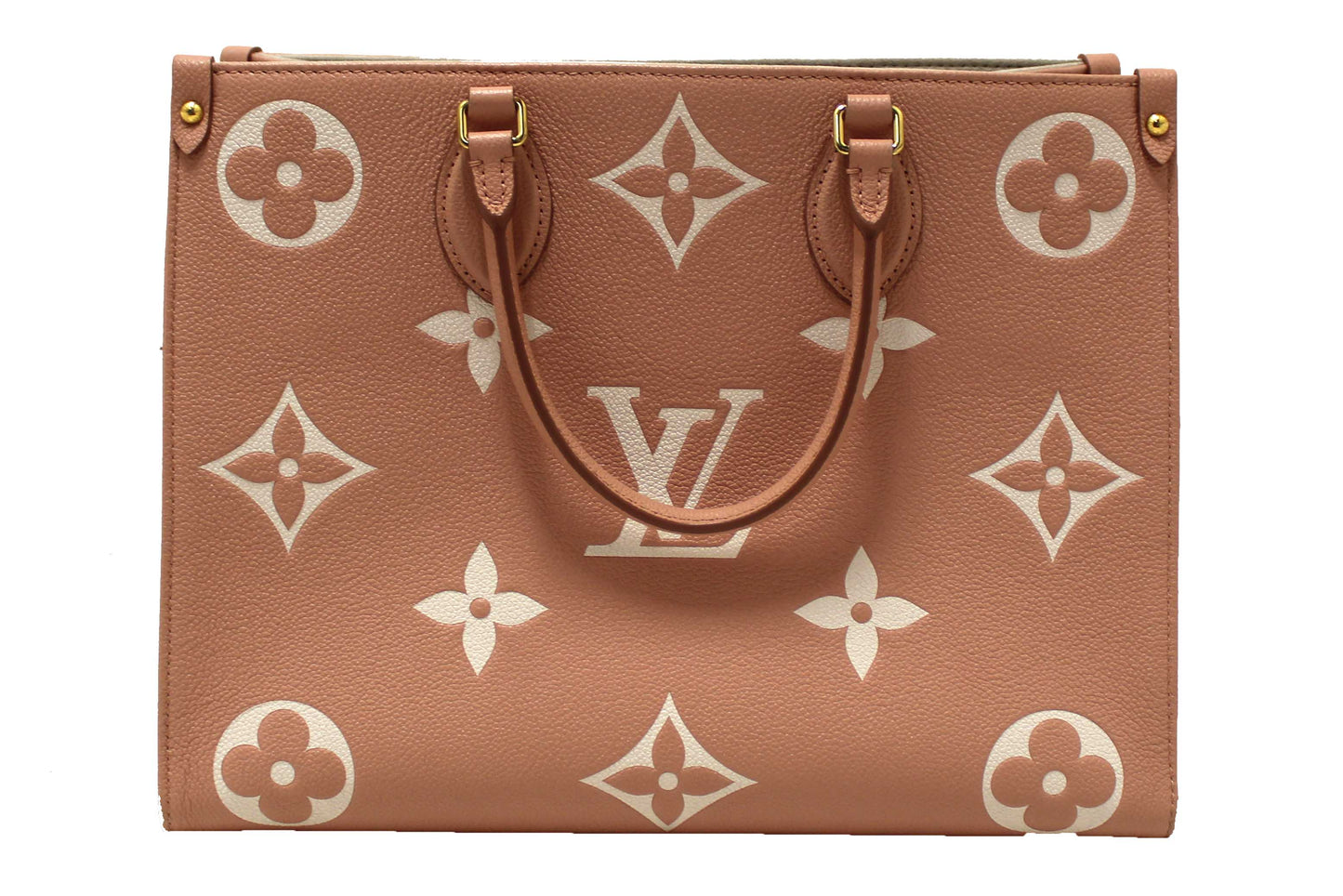 Louis Vuitton Pink Monogram Empreinte Cowhide Leather OnTheGo MM Bag