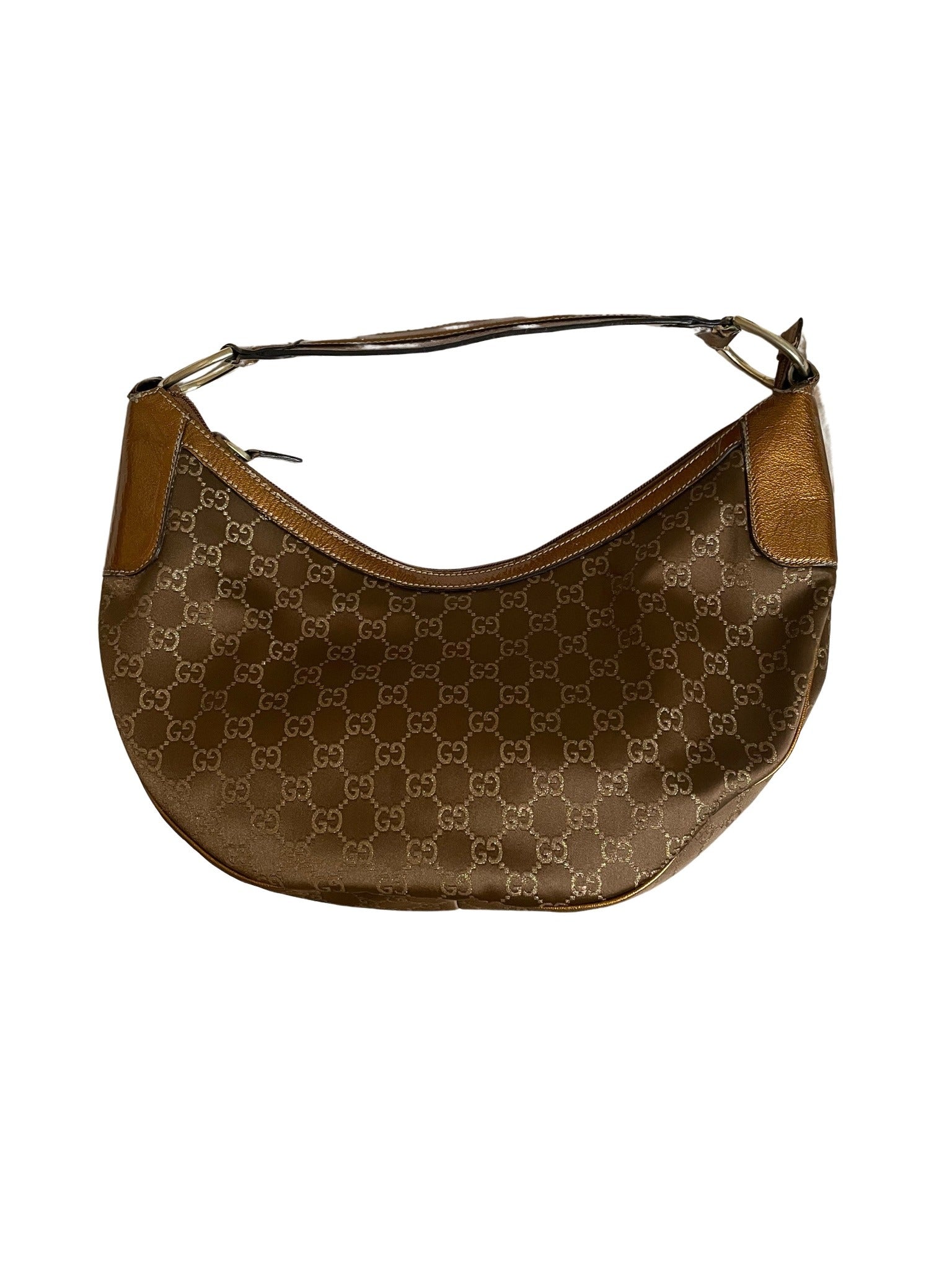 Gucci Leather Canvas Handbag