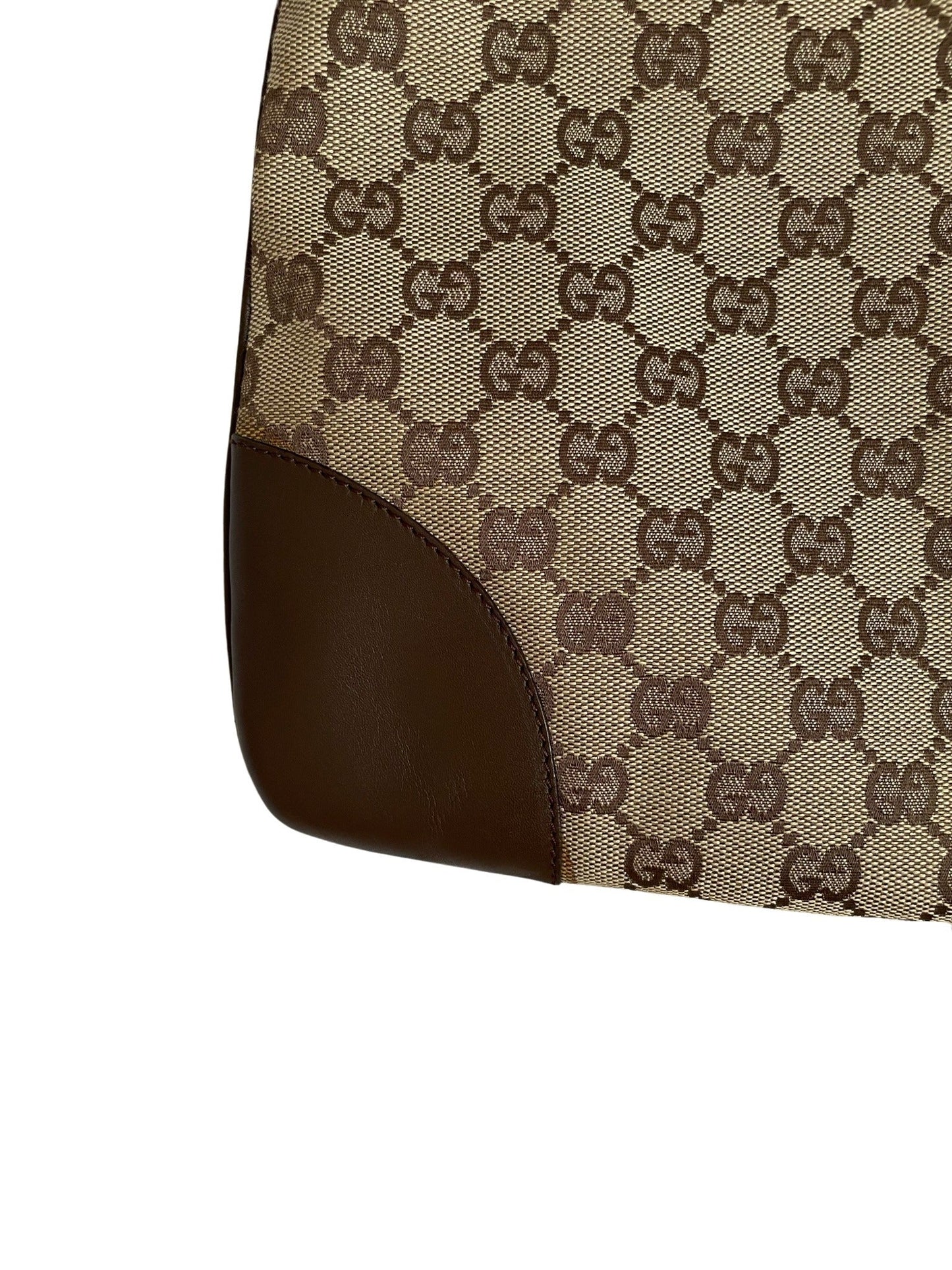 Gucci Lou Nylon Leather Shoulder Bag