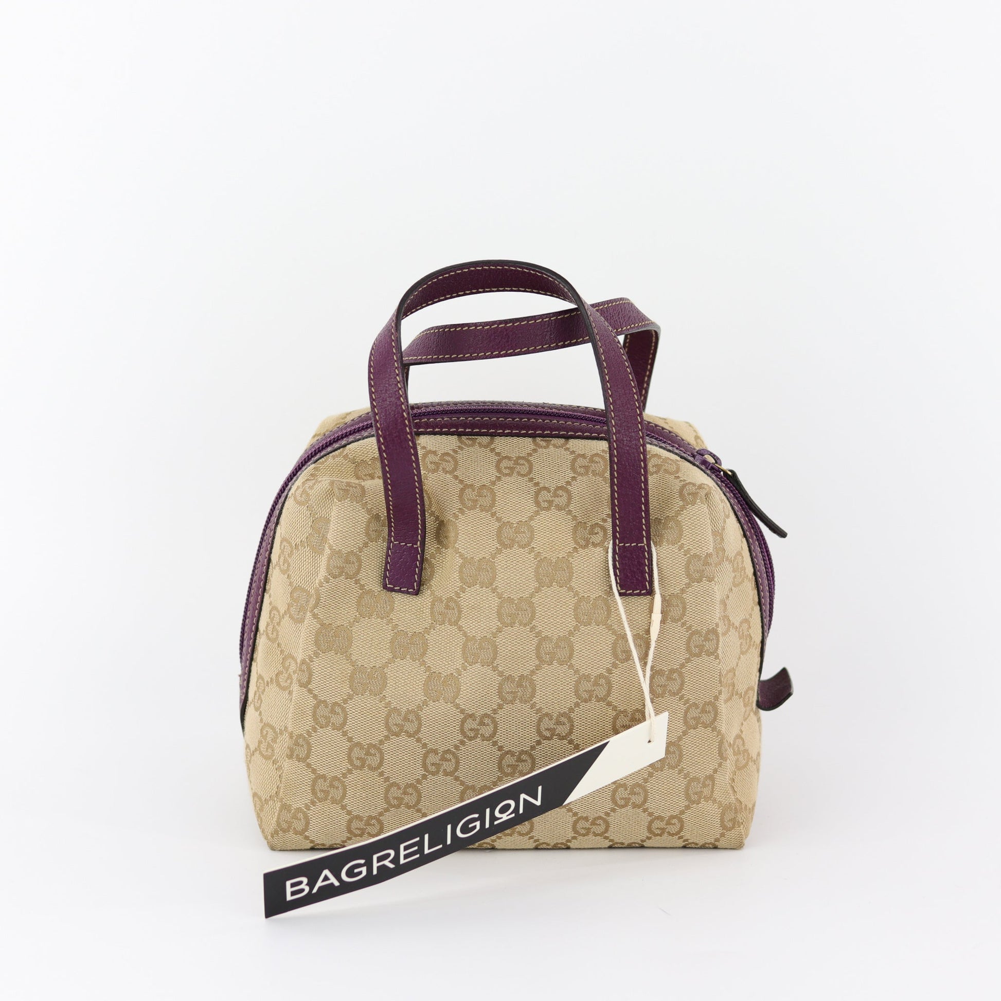 Gucci Monogram Leather Canvas Shoulder Bag