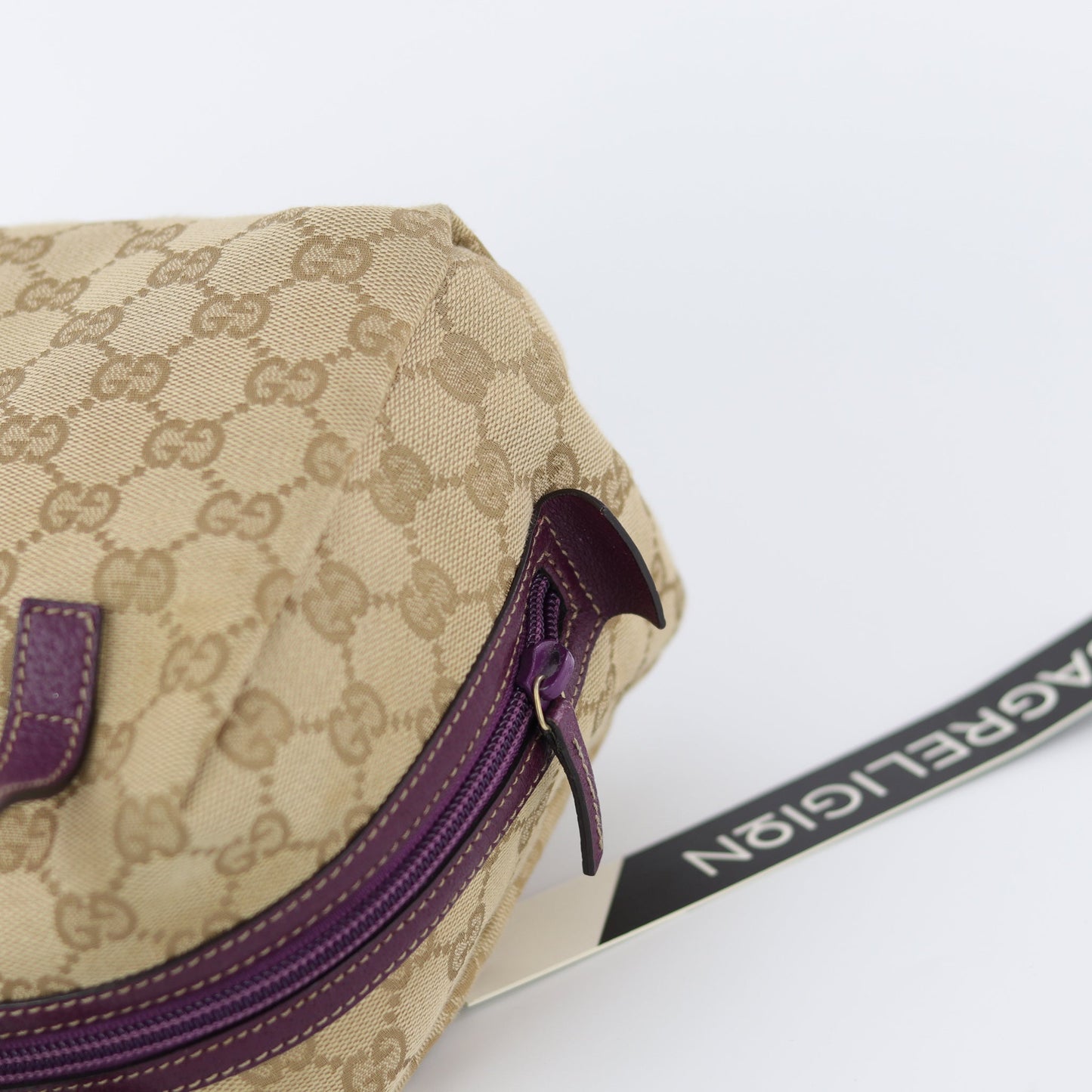 Gucci Monogram Leather Canvas Shoulder Bag