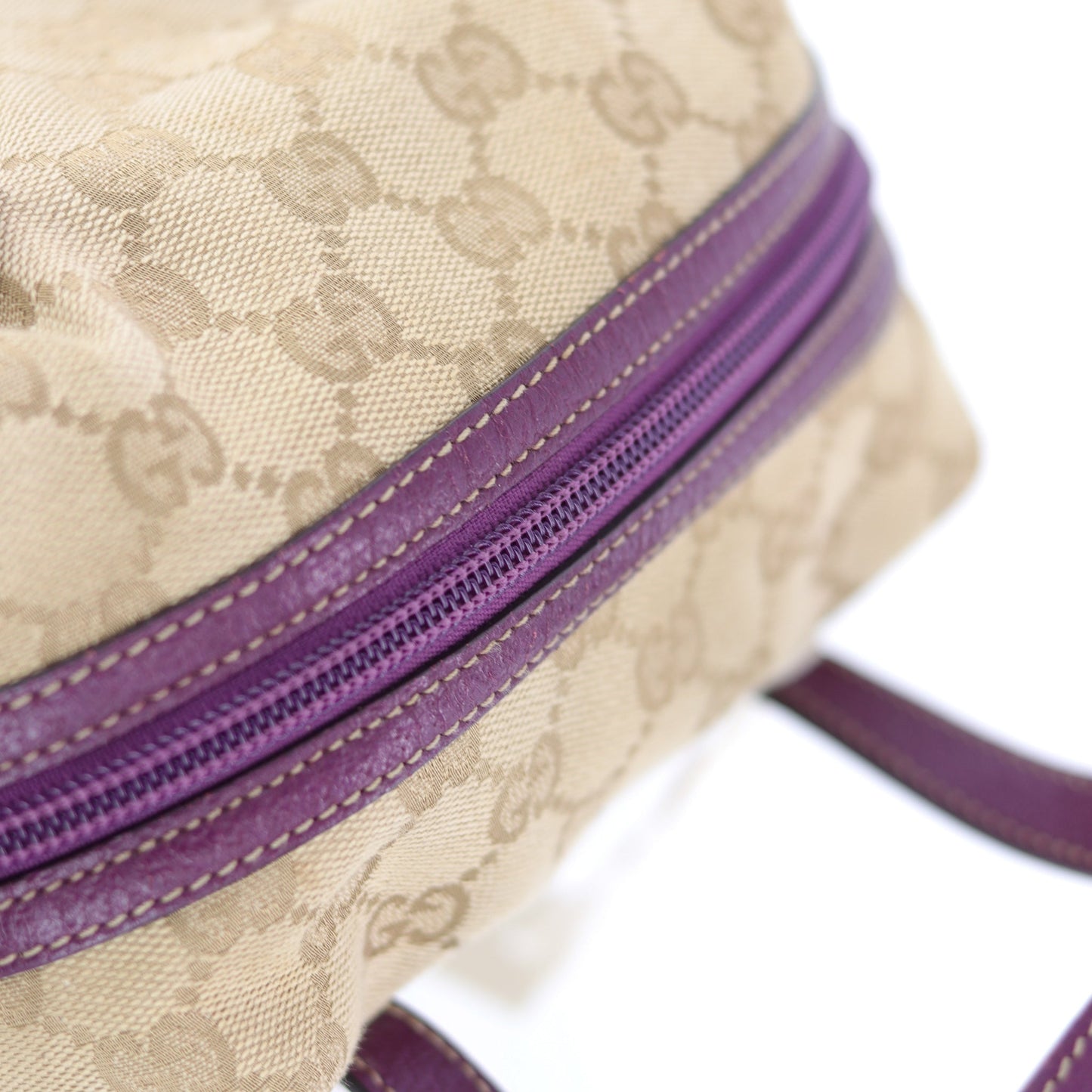 Gucci Monogram Leather Canvas Shoulder Bag