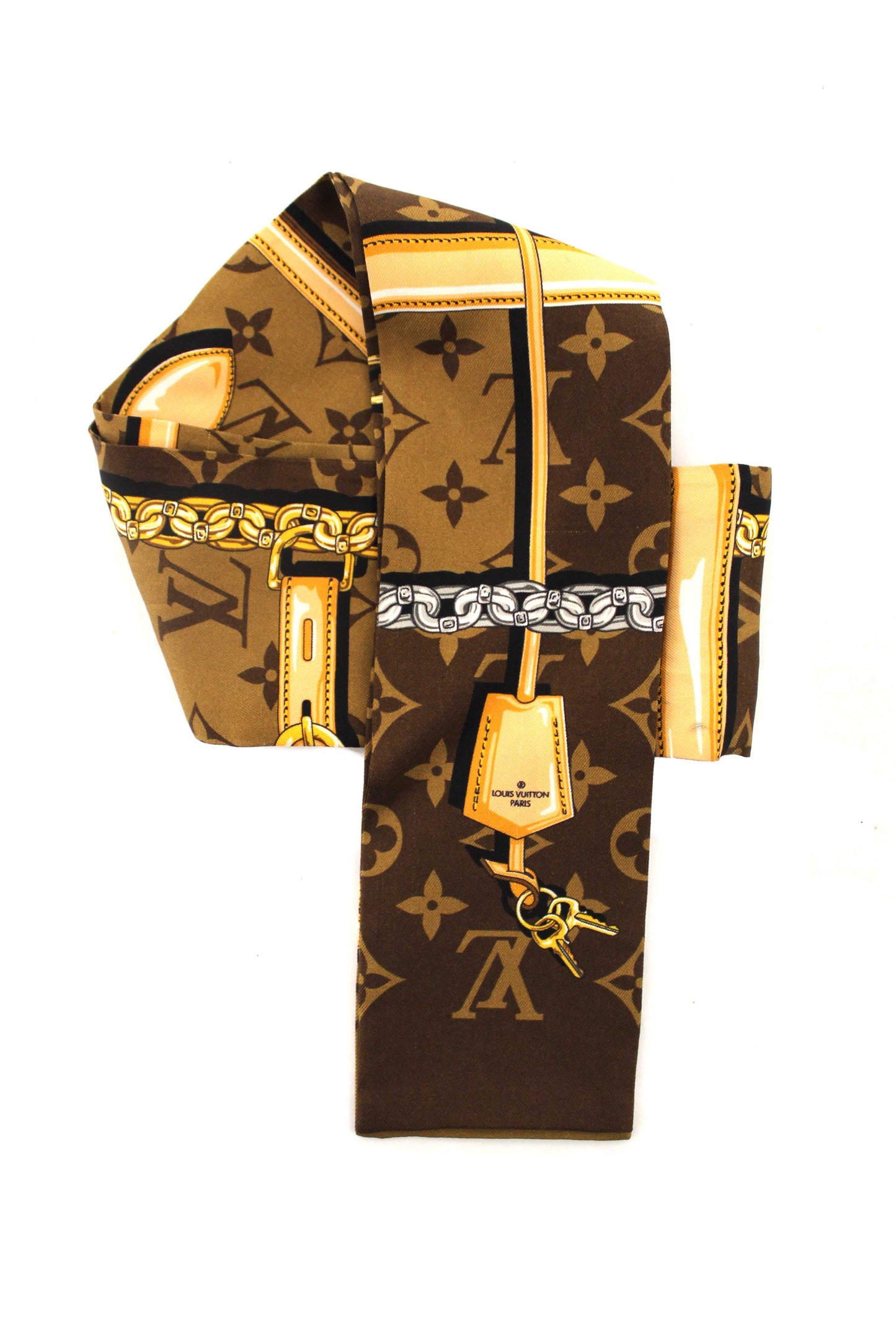 Louis Vuitton Brown Silk Monogram Confidential Bandeau