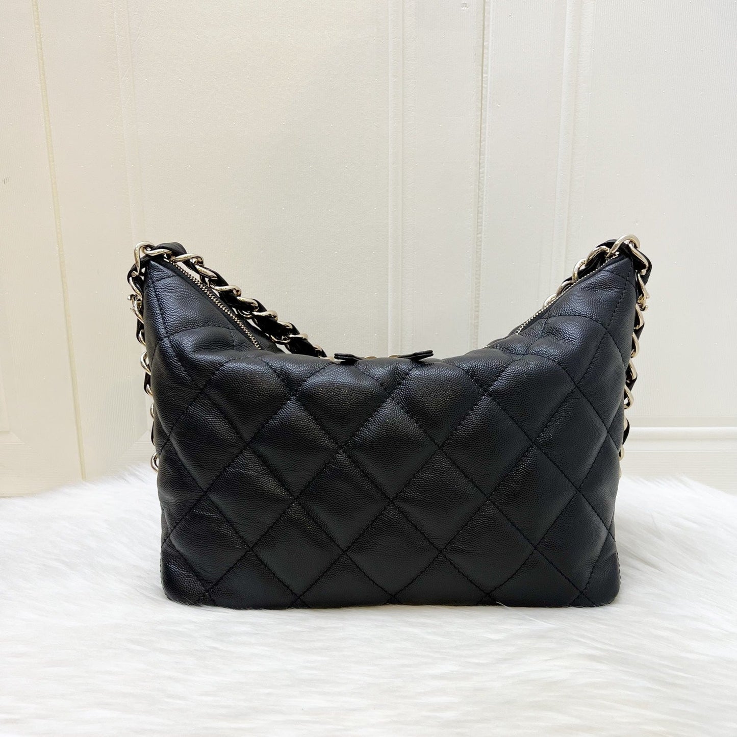 Chanel 24P Large Hobo Bag in Black Caviar and LGHW (Model: AS4248)