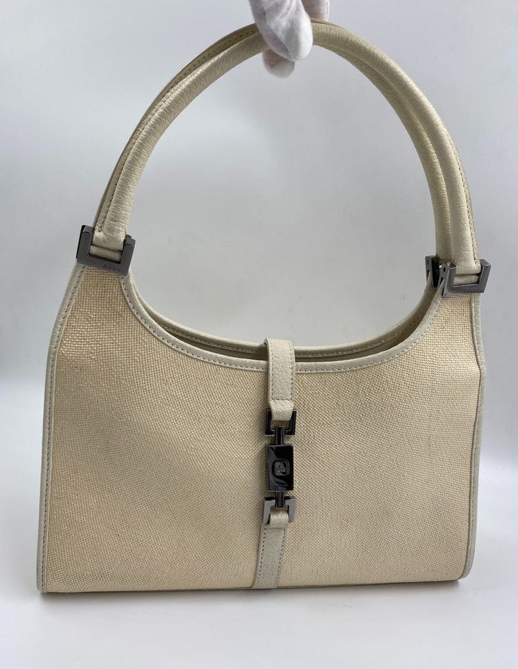 Gucci Jackie Leather Canvas Shoulder Bag Style 10