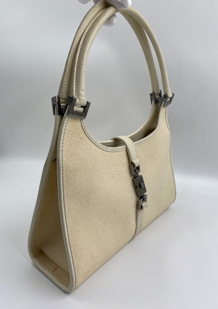 Gucci Jackie Leather Canvas Shoulder Bag Style 10