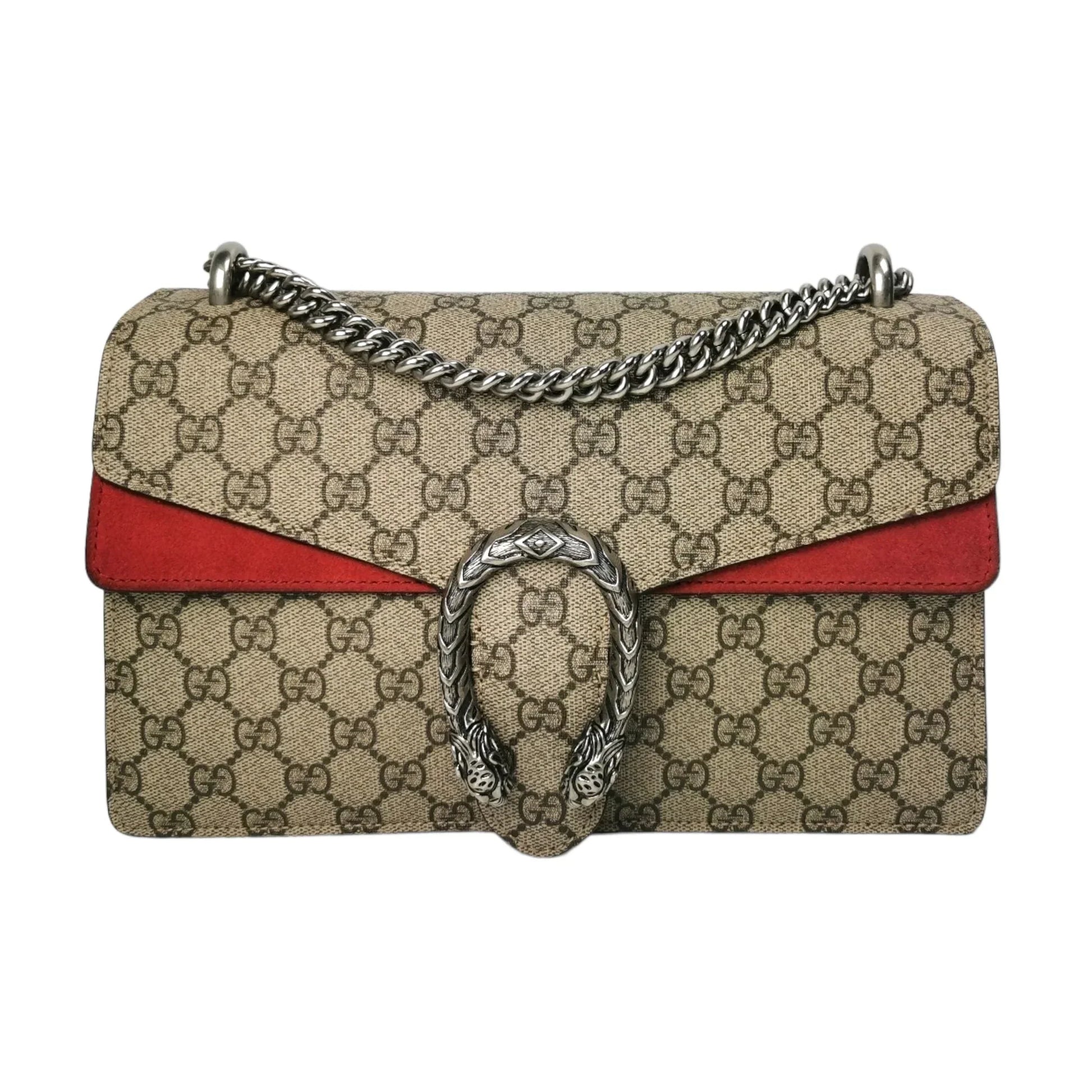 Gucci Dionysus Red Canvas Chain Shoulder Bag Style 1