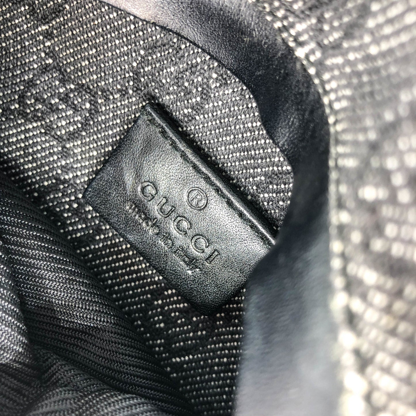 Gucci Monogram Leather Canvas Shoulder Bag