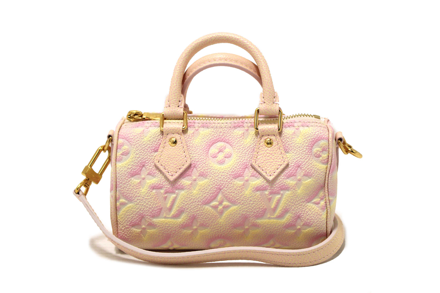 Louis Vuitton Pink Summer Stardust Monogram Empreinte Leather Nano Bag