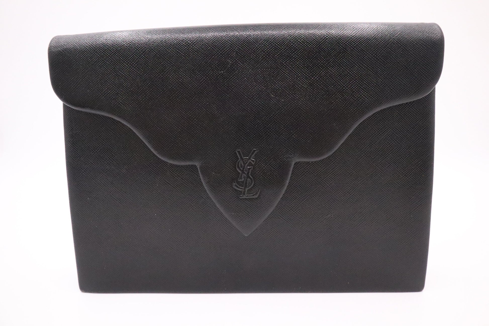 YSL Saint Laurent Clutch in Black Leather