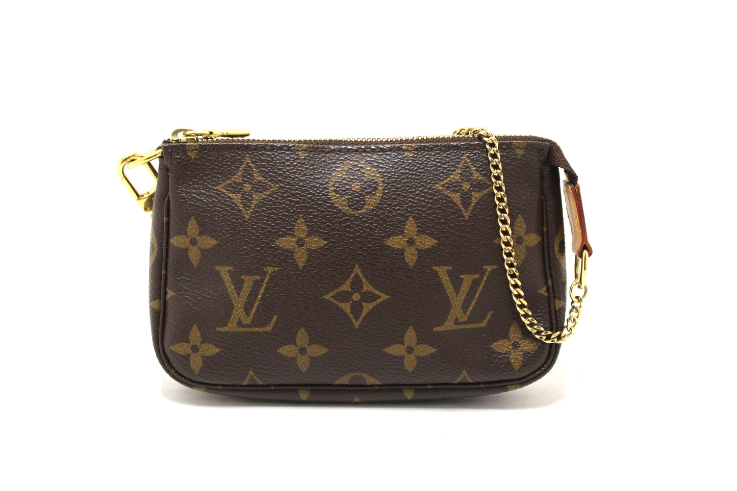 Louis Vuitton Classic Monogram Canvas Mini Pochette Clutch Bag