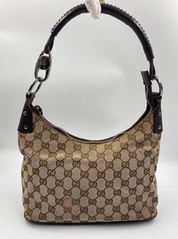 Gucci Leather Canvas Shoulder Bag Style 4