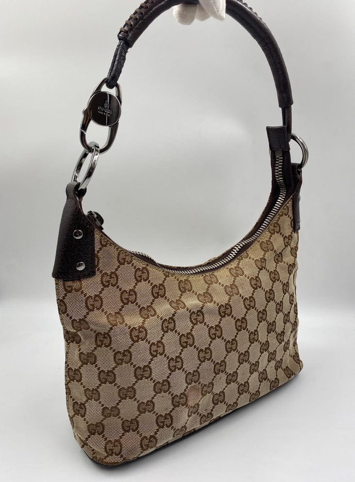 Gucci Leather Canvas Shoulder Bag Style 4