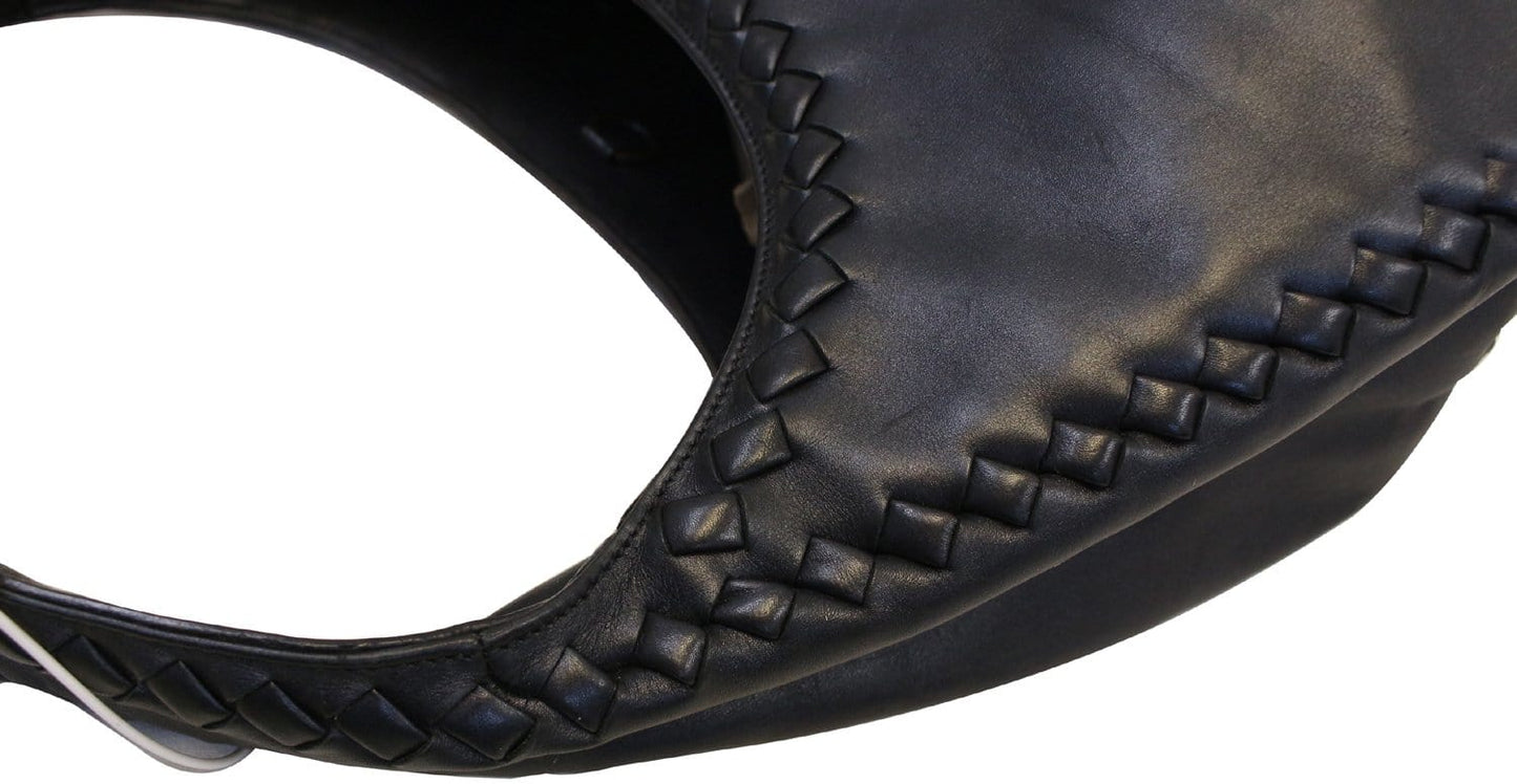 BOTTEGA VENETA Leather with Intrecciato Detail Medium Hobo