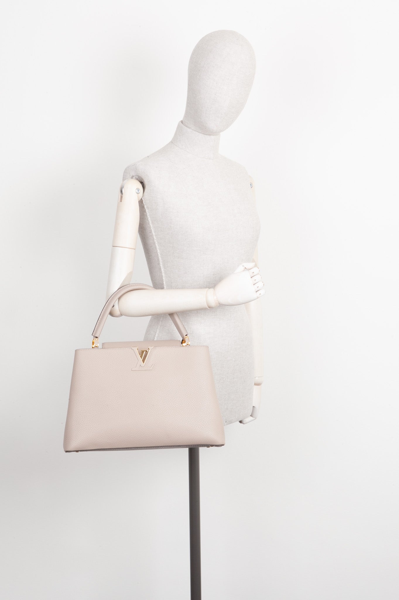 LOUIS VUITTON Capucines GM Galet Handbag