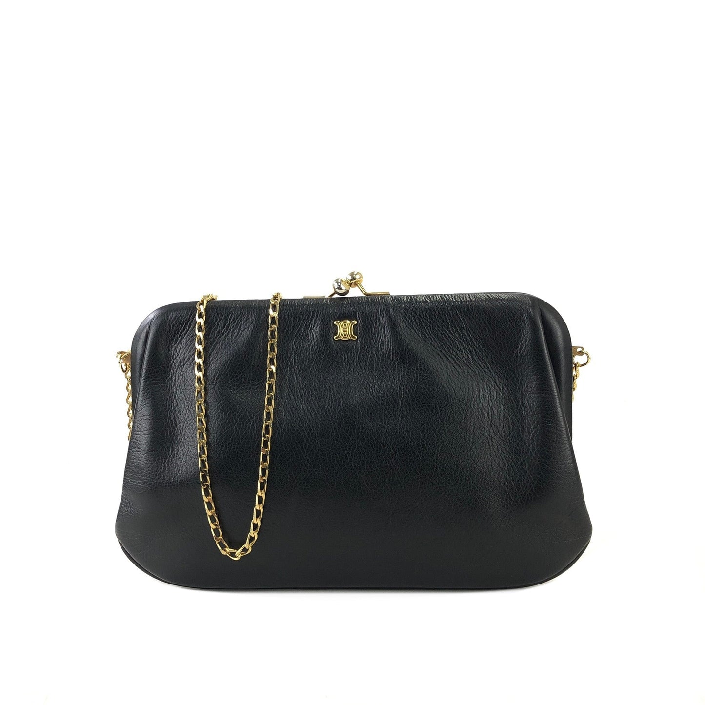 CELINE Shoulder bag Triomphe Clasp Black Old Celine v4ach7