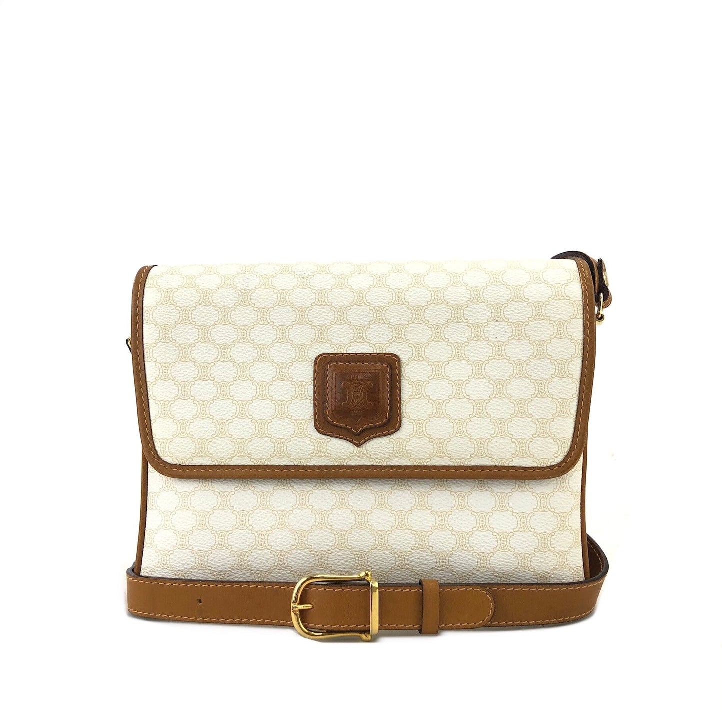 CELINE Crowwbody Shoulderbag White Old celine 5mjbeu