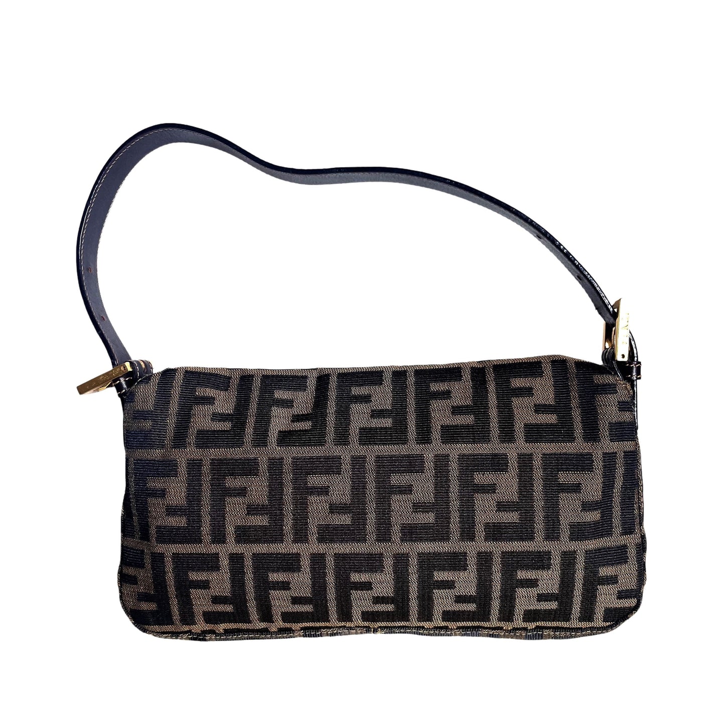 Fendi Baguette Classic Zucca Print Monogram Gold-tone Hardware