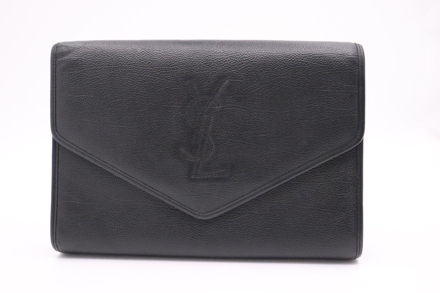 YSL Saint Laurent Clutch in Black Leather