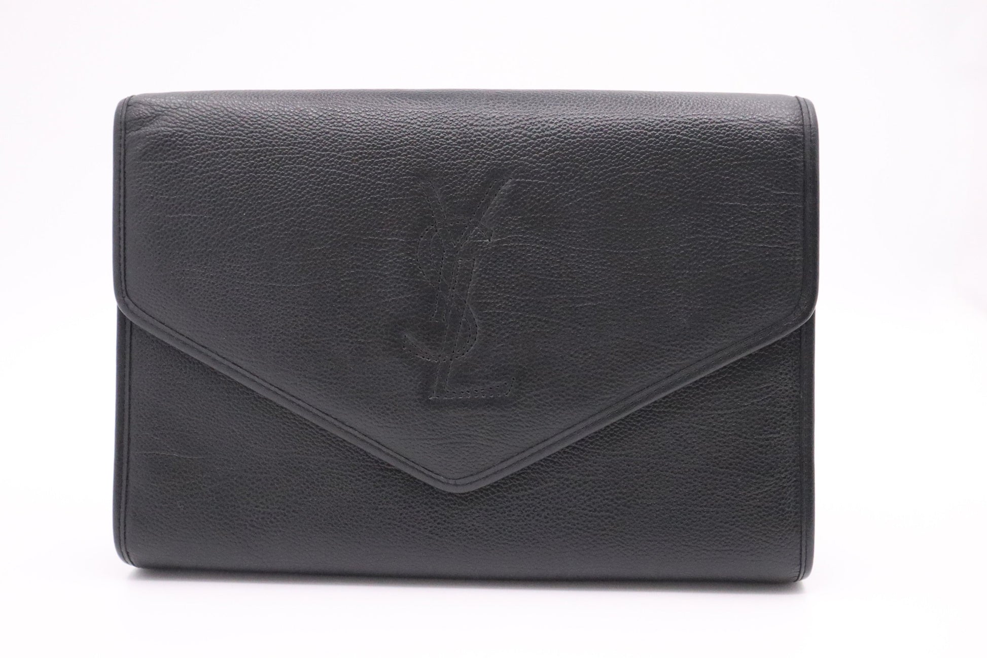 YSL Saint Laurent Clutch in Black Leather