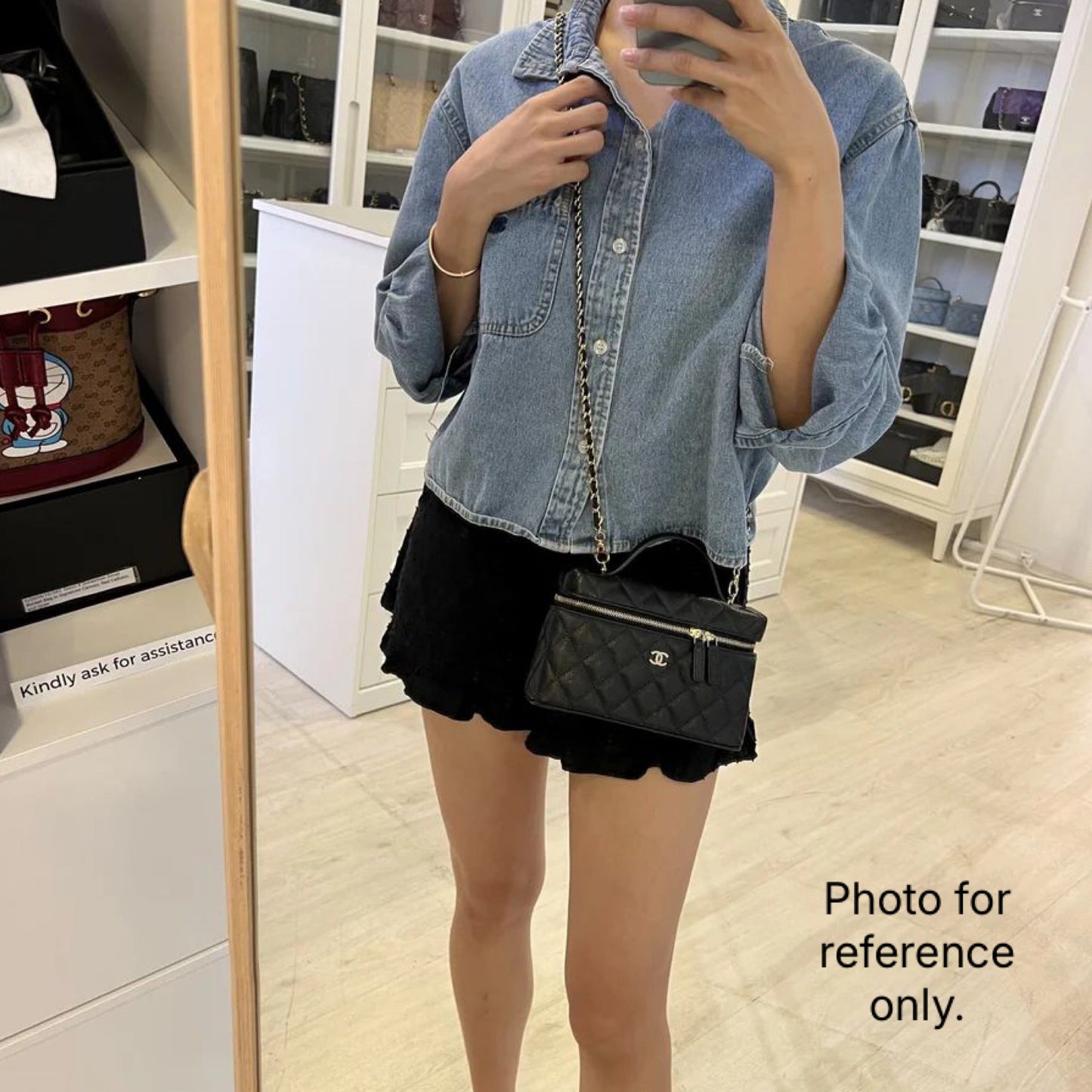 [BN - Local Full Set - Mar 2026] Chanel 26P Vanity / Clutch with Chain (LP Style Bag) in Black Caviar and GHW
