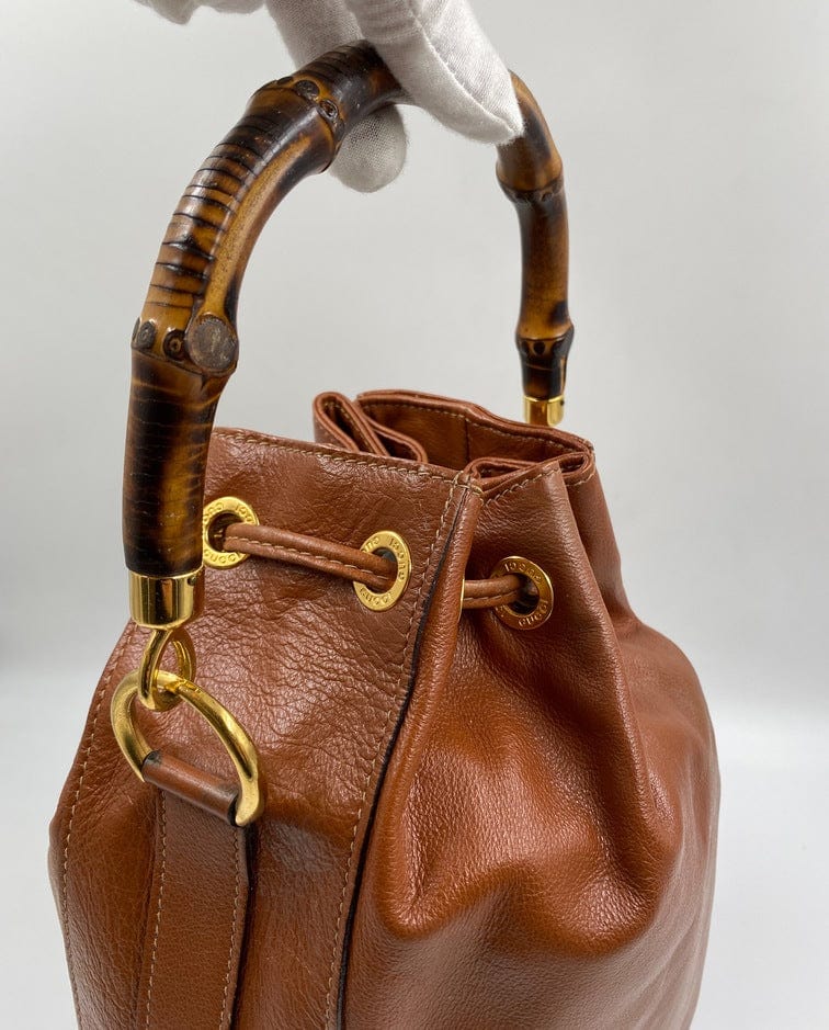 Gucci Bamboo Tan Leather Crossbody