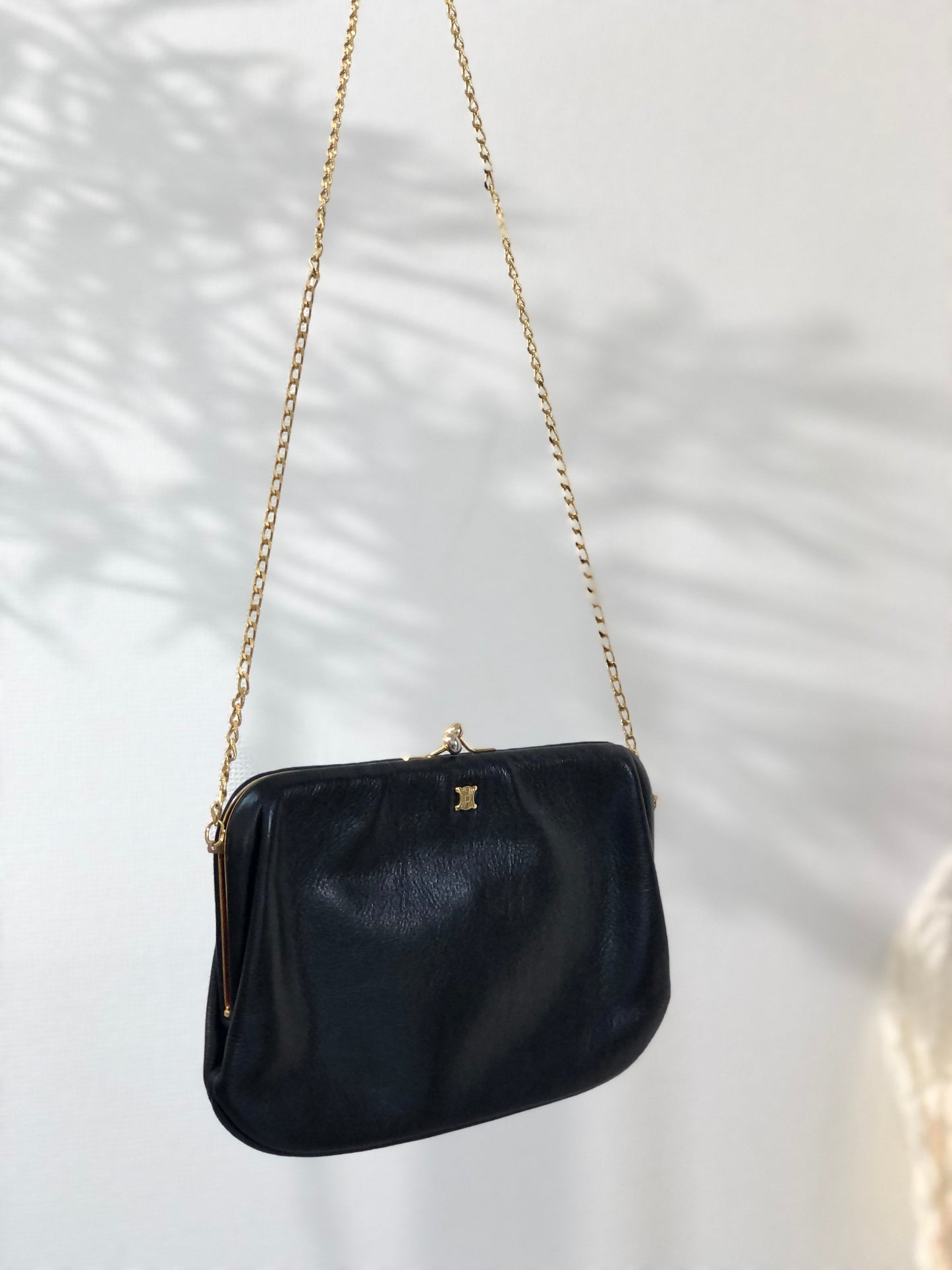 CELINE Shoulder bag Triomphe Clasp Black Old Celine v4ach7