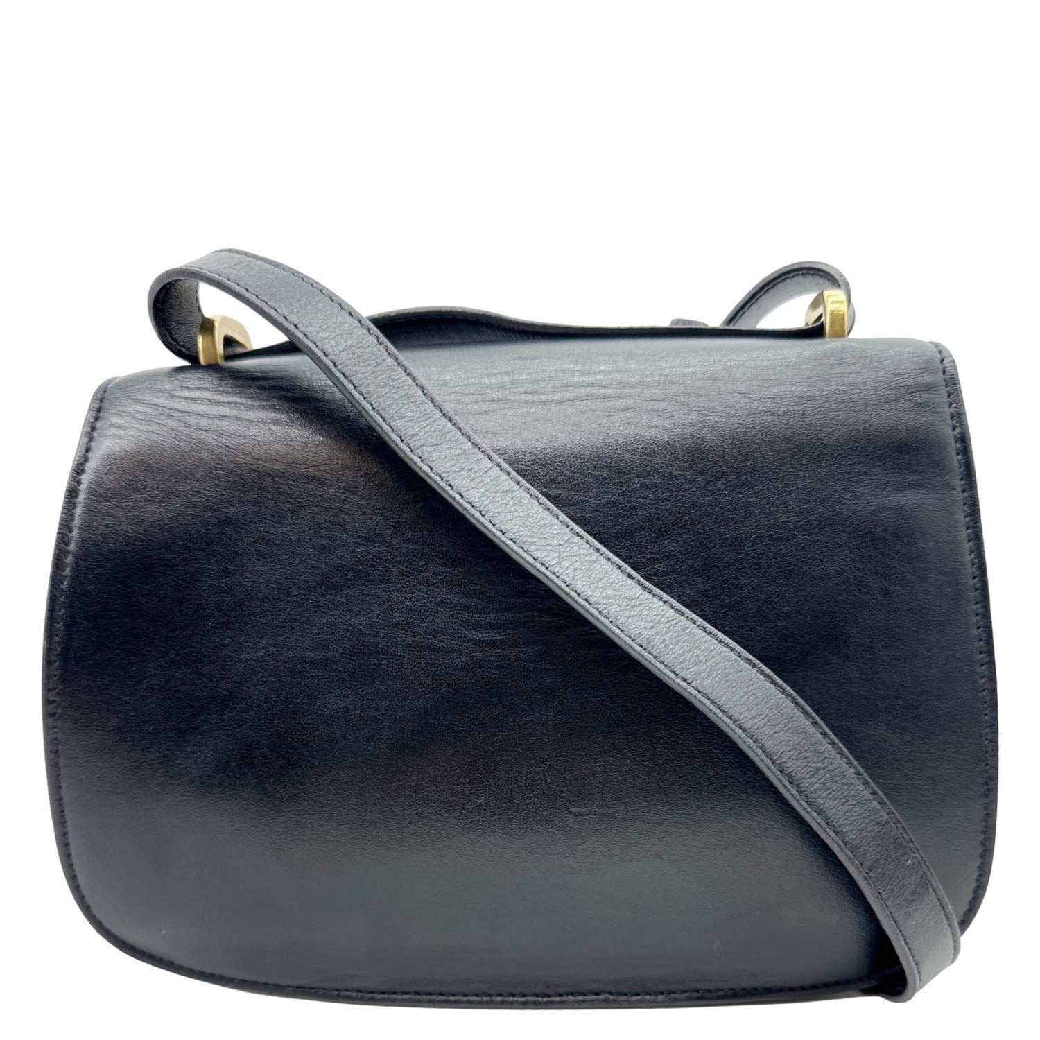 YVES SAINT LAURENT Spontini Calfskin Leather Crossbody Bag Black