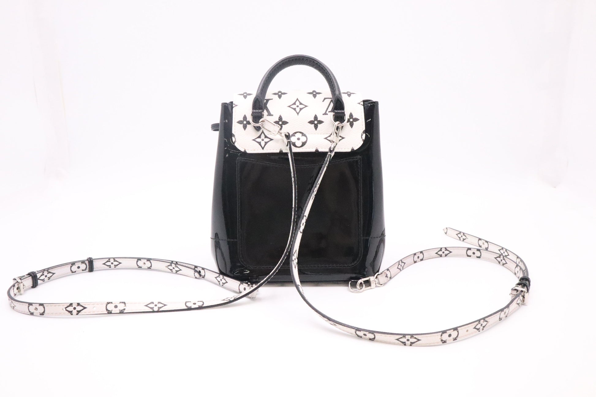 Louis Vuitton Hot Springs in Black & White Monogram Canvas & Vernis