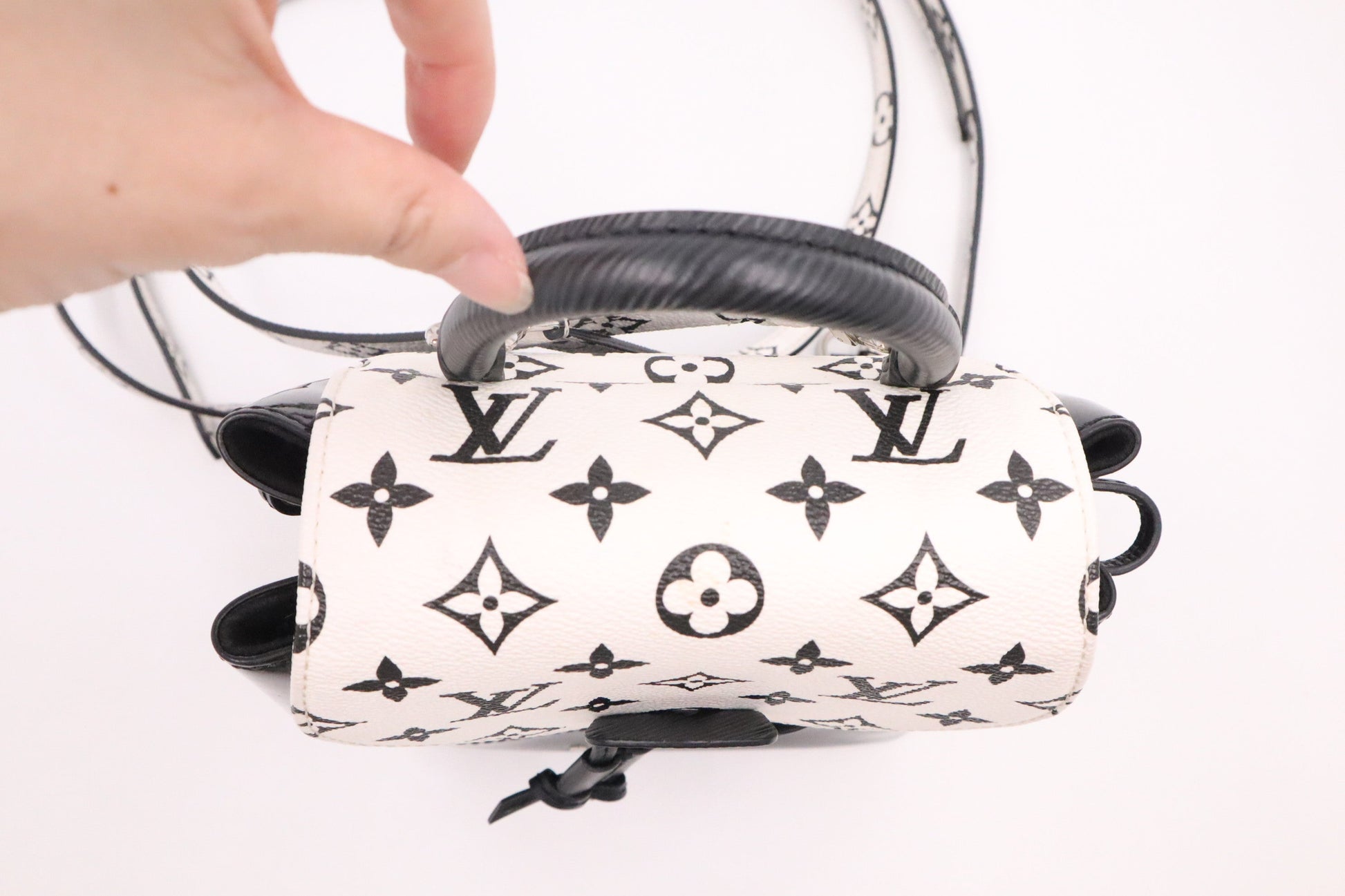 Louis Vuitton Hot Springs in Black & White Monogram Canvas & Vernis