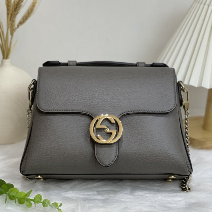Gucci Leather Top Handle Crossbody